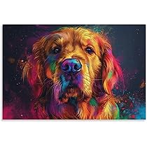 犬の絵「ゴールデンレトリバー 」油彩画 フレーム付き（面版なし） 犬の絵「ゴールデンレトリバー 」油彩画 フレーム付き（面版なし